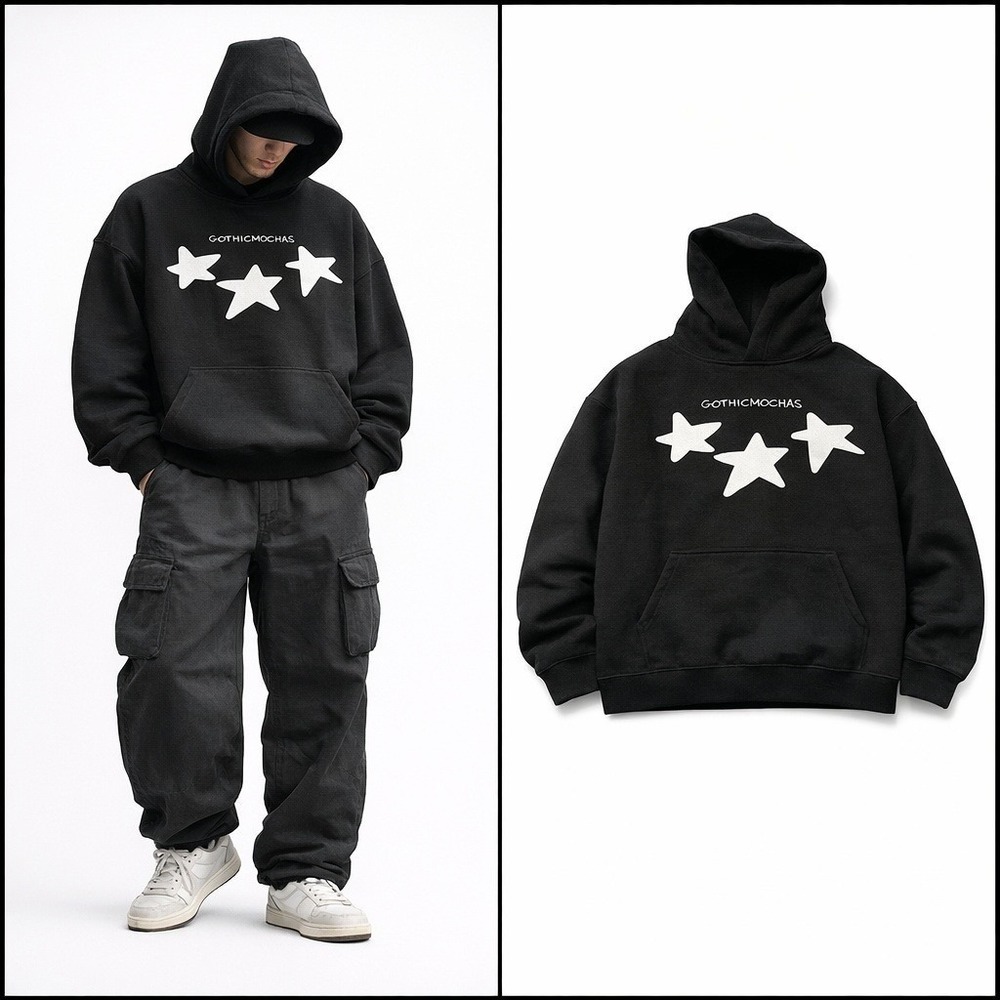 GothicMochas Star Power Hoodie Black Large Toddy Smith Boxy 25x25‎  Made in USA